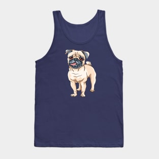 Fawn pug Dog Tank Top